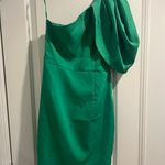 DO+BE Green One Shoulder Dress Photo 3