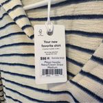 Marine layer  Women's Playa Hoodie Navy/Cream Stripe Size Medium Photo 4