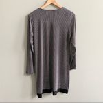 Michael Kors Black and White Diamond Sheath Dress Long Sleeve Stripe Size Medium Photo 4