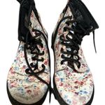 Dr. Martens (Doc Martens) Floral Zipper Combat Boots: Size 3W or 1.5 Kids Photo 0