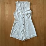 Princess Polly Damico white denim romper Photo 1