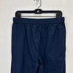J.Crew NEW Linen Blend Slim Wide Leg Drawstring Pant Pockets Relaxed Navy US 6 Photo 9
