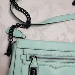 Rebecca Minkoff Mint Leather & Chain Crossbody * Flawed * Photo 14