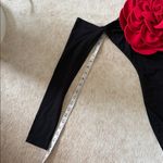 Elegant Black Dress with a huge red rose Floral Accent size large Photo 5