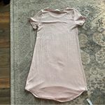 Wilfred Free  by Aritzia Soft Knit Baby Pink T-Shirt Mini Dress XS Photo 5