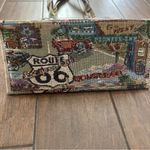 Unique Vintage Route 66 Vintage Tapestry Travel Tote Bag w/Coin Purse Photo 2
