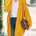 Dreamers ✨ HP✨Mustard Cable Knit Cardigan✨ Photo 0