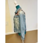 Johnny Was  Desi Floral Embroidered Denim Jean Jacket Boho Size Small Photo 4