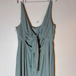 David's Bridal  DB Studio Dusty Sage Chiffon Bridesmaid Dress Size 22 NWT Photo 5