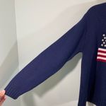 SF Citywear Women Navy American Flag Knit Crew Neck Pullover Sweater Size L/XL Size L Photo 7