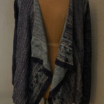 Miami Aztec Tribal Print Waterfall Sweater S Southwestern Cozycore Bohemian Photo 0