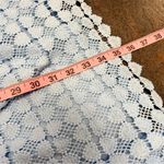 Amy Lynn Blue Crochet Lace Heart Shapes Puff Sleeves Tiered Mini Dress Small S Photo 10