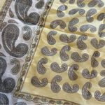 Paisley Print Yellow and Brown Scarf Photo 1
