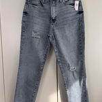 Old Navy NWT  Womens High Rise OG Straight Jeans Light Wash Distressed Size 10 Photo 0