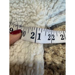 No Boundaries Women's  Cream & Black Sherpa Half-Zip Sweatshirt Juniors L Photo 3