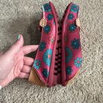 Venus Pink Printed Floral Leather Slip On Loafers Women's Size 41 / US Size 10 Photo 6