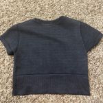 Aerie  Black Short Sleeve Cropped Tee Photo 1
