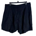 Old Navy Extra High-Rise Linen Blend Trouser Black Jack Shorts 5” inseam size XL Photo 1