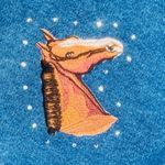 Vintage cotton denim Jean jacket horse / ranch / cowgirl theme embroidered patch Blue Photo 10