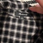 Madewell  Latitude Check Shirt Dress in True Black Small Photo 11