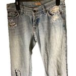 Hollister Vintage Jeans Women's Denim Flared Bell Bootcut Colorful Flower Sz 7 Photo 0