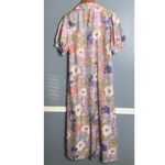 Love + Harmony Lavender Multicolor Pink Short Puffed Sleeves Floral Maxi Dress L Photo 1