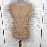White House | Black Market WHBM Boho Multi Knit Sleeveless Slouchy Sweater Vest Tan XS Photo 1
