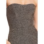 Dress the Population  Dress Gold Sparkle Claire Midi Party NYE Cocktail Small New Photo 1