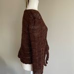 Faded Glory  Women's Brown Open-Knit Cardigan Size L Photo 4
