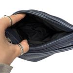 Liz Claiborne Dark Navy Faux Leather Small Shoulder Bag with Gold Hardware by  Photo 5