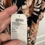 Billabong  Floral Kimono Coverup Black White Bohemian Beach Tie Waist‎ Resort Photo 4