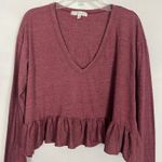 Truly Madly Deeply UOF Ruffle Hem Oversized Cropped Top Size XS Photo 2