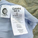 Ganni Blue Ditsy Floral Chiffon Knee Length Skirt Photo 8