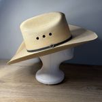 Atwood Hereford Western Cowboy Hat Mexican Palm Leaf Rodeo Ranch Wear Boho 4" Tan Photo 0