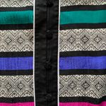 Adrianna Papell Vintage Silk Striped Button Up Blazer 6 Photo 2