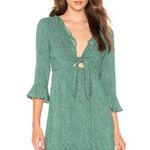 AUGUSTE Diamond Rumba Green & White Dot Mini Dress Size 4 Photo 0