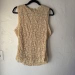 Merona Sleeveless Lace Top Vintage 16W 18W Beige Cream Scalloped V Neck Fairy Photo 7
