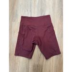 Banana Republic  Burgundy Bike Shorts‎ Women's Medium Athletic Activewear Pockets Photo 1