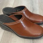Cole Haan Elyssa Wedge Clogs Slip On Mules Shoes Brown Leather Women’s Size 6 Photo 0