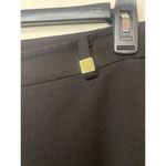 Anne Klein Womens Straight Leg Black Dress Pants Sz 8 Gold Lion Buttons Trousers Photo 6