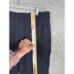 Vince  Womens Size 6 Pants Plaid Crop Tapered Leg Navy Blue Black Flat Front Zip Photo 5