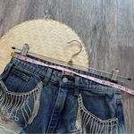 POL ‎ denim rhinestone fringe shorts festival cowgirl womens size S Photo 5