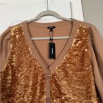 EXPRESS  holiday gold sequin soft sweater Photo 6