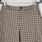 Allison Brittney  Brown Plaid Pedal Pushers Size 8 Brown Plaid Retro Long Shorts Photo 1