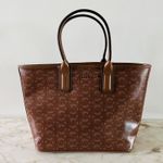 Michael Kors  Jodie Luggage Brown Tan Logo Print Small Tote Bag Photo 0