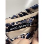 Lavish Lice Lavish Alice NEW Womens Velvet Statement Shoulder Midi Dress 6 Brown Leopard Photo 5