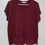 Gerard Darel  Womens Designer Luxury Wool Lace Short Sleeve Sweater sz‎ 2 US 6/8 Photo 0