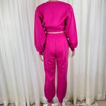 Zenana 2 Pcs Crop Sweatshirt Tracksuit Jogger Pants Set Outfit Active Loungewear Size XL Photo 4