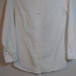 Gretchen Scott  Pique All Day Shirt White Button-Up Shirt Size Small Photo 5