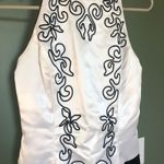 Gunne Sax Jessica McClintock Black & White Formal Midi Dress 10 Photo 2